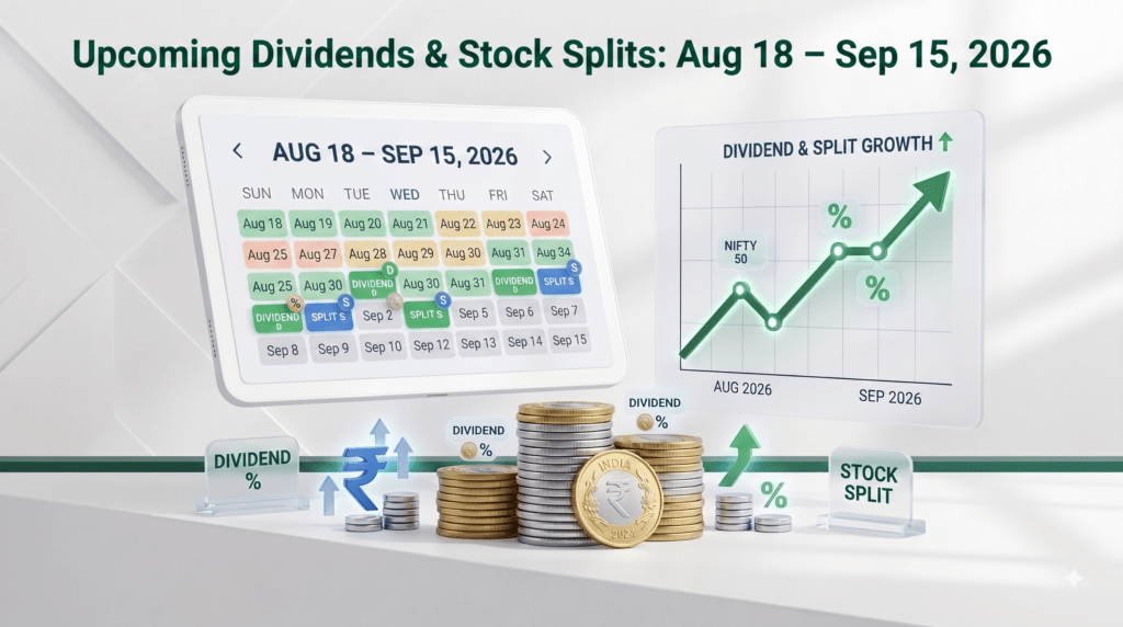 upcoming dividend dates NSE August 2026 NSE corporate actions calendar August 2026 Page Industries dividend ex date 2026 stock split ex date August 2026 list high dividend paying shares this month India upcoming record dates for dividend in August Bata India dividend payout date 2026 Gillette India dividend ex date 2026 how to get dividend in demat account India TDS on dividend income income tax rules 2026
