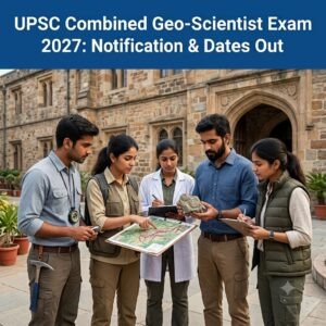 UPSC Combined Geo Scientist Examination 2027 notification exam dates geologist scientific posts desk4info