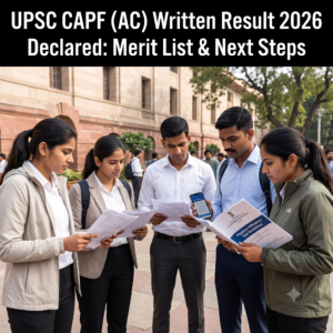UPSC CAPF AC Written Result 2026 declared merit list candidates PET PST desk4info