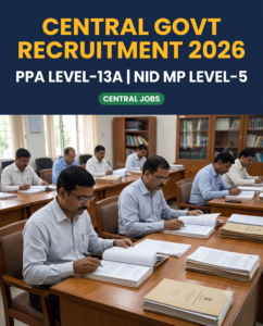 Central Govt PPA and NID MP Senior Library Assistant Recruitment 2026 Card