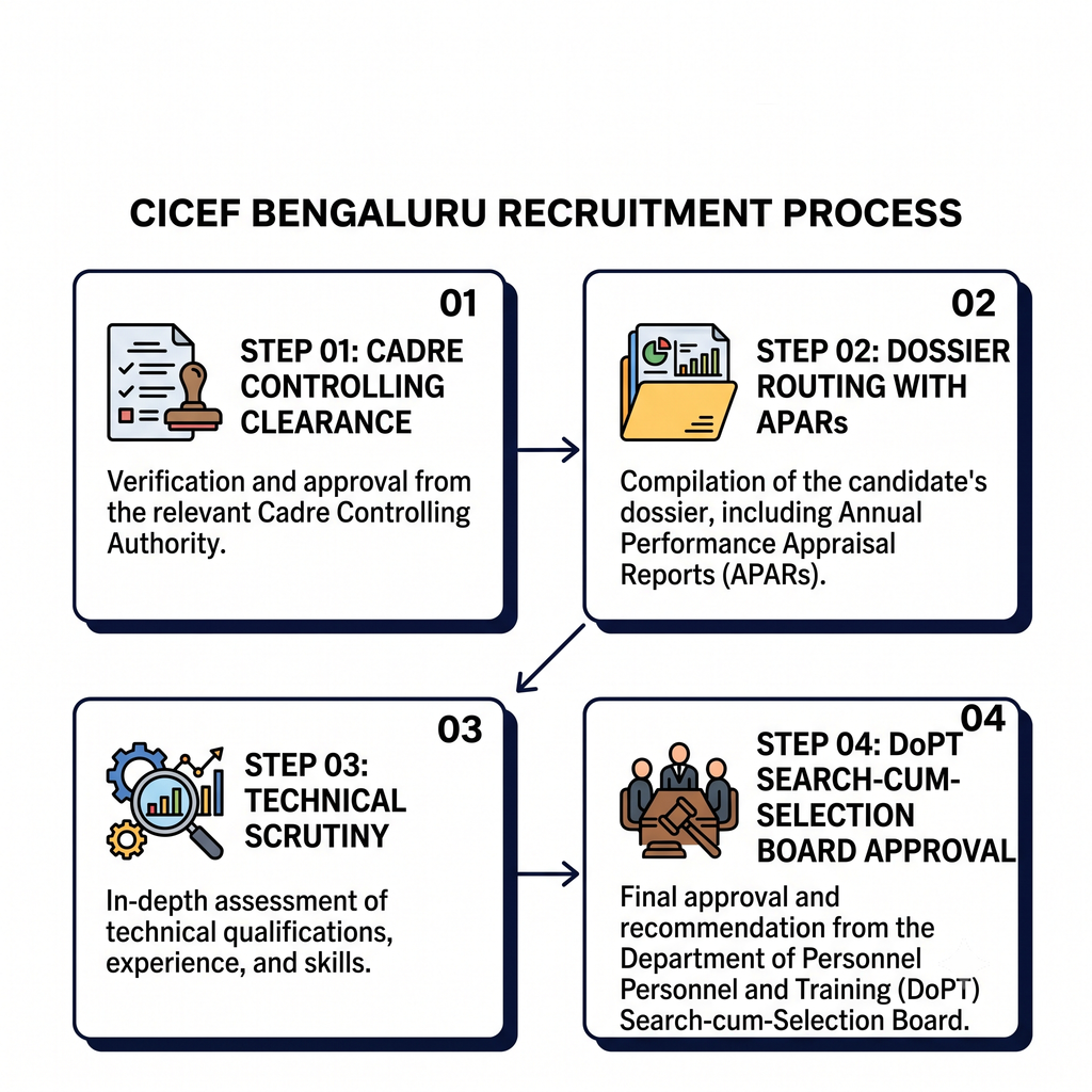 CICEF Bengaluru Deputy Director Selection Flowchart Diagram