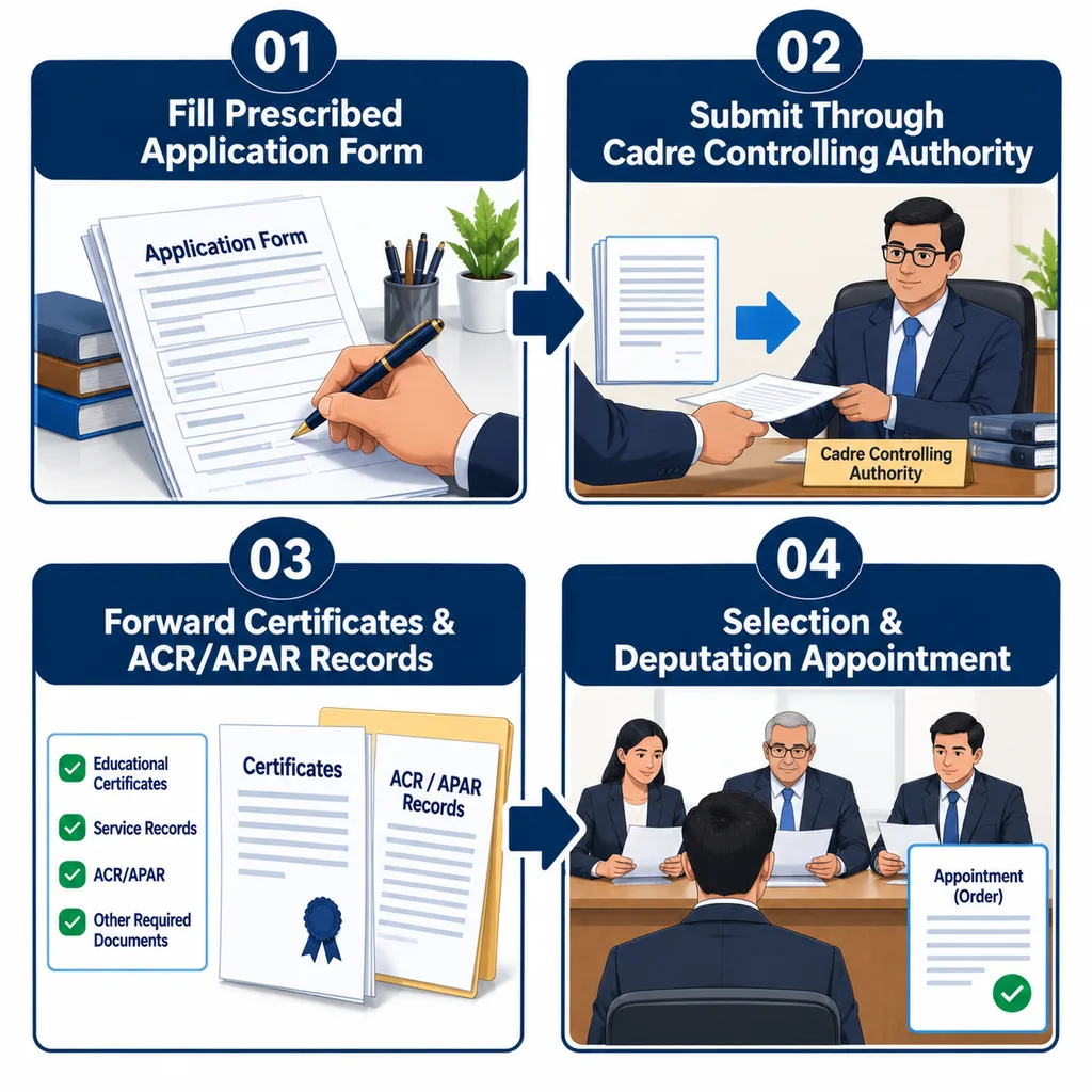 DFS DRAT DRT deputation application process flowchart