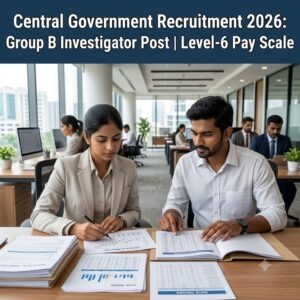 Central Government Investigator Group B Recruitment 2026 Deputation Level 6 desk4info