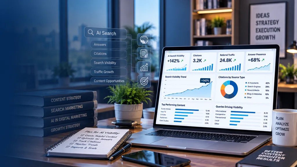 HubSpot AI Search Sensor AEO dashboard and AI visibility analytics