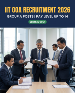 IIT Goa Group A Non-Teaching Recruitment 2026 Application Card
