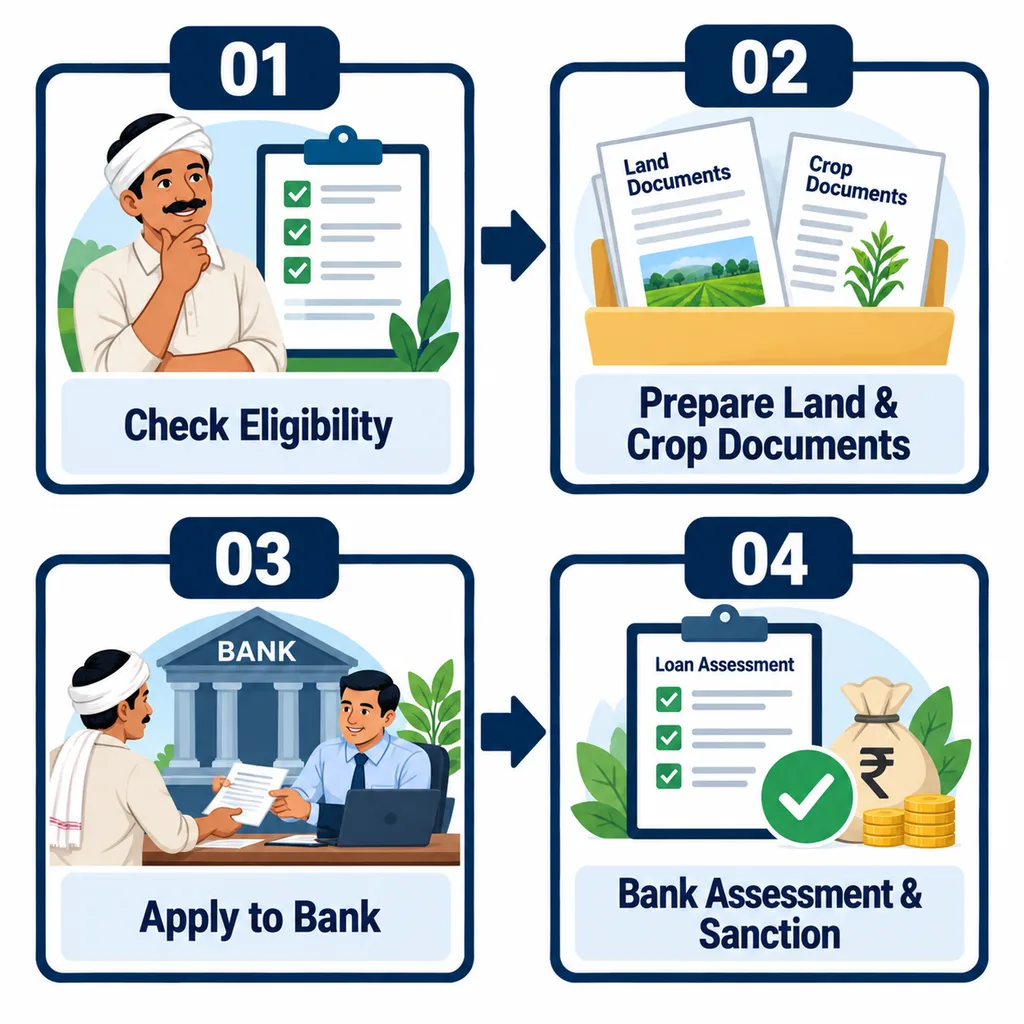 Kisan Credit Card application process from eligibility to bank sanction