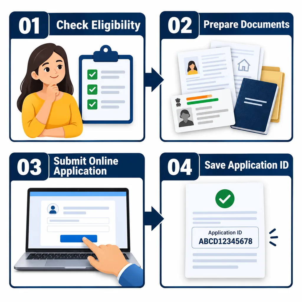mahila-samruddhi-application-process flow chart