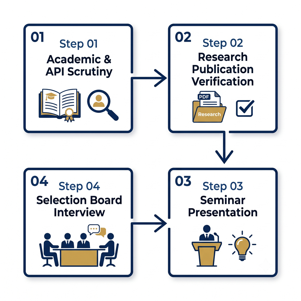 Nalanda University Faculty Selection Process Flowchart Diagram
