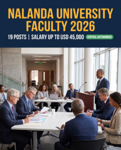 Nalanda University Faculty Recruitment 2026 Grid Card