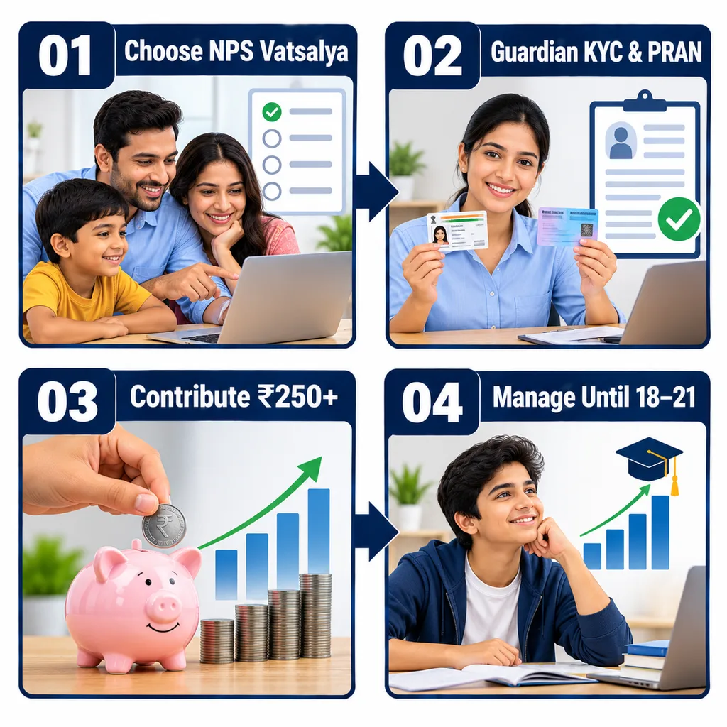 NPS Vatsalya account opening and management process