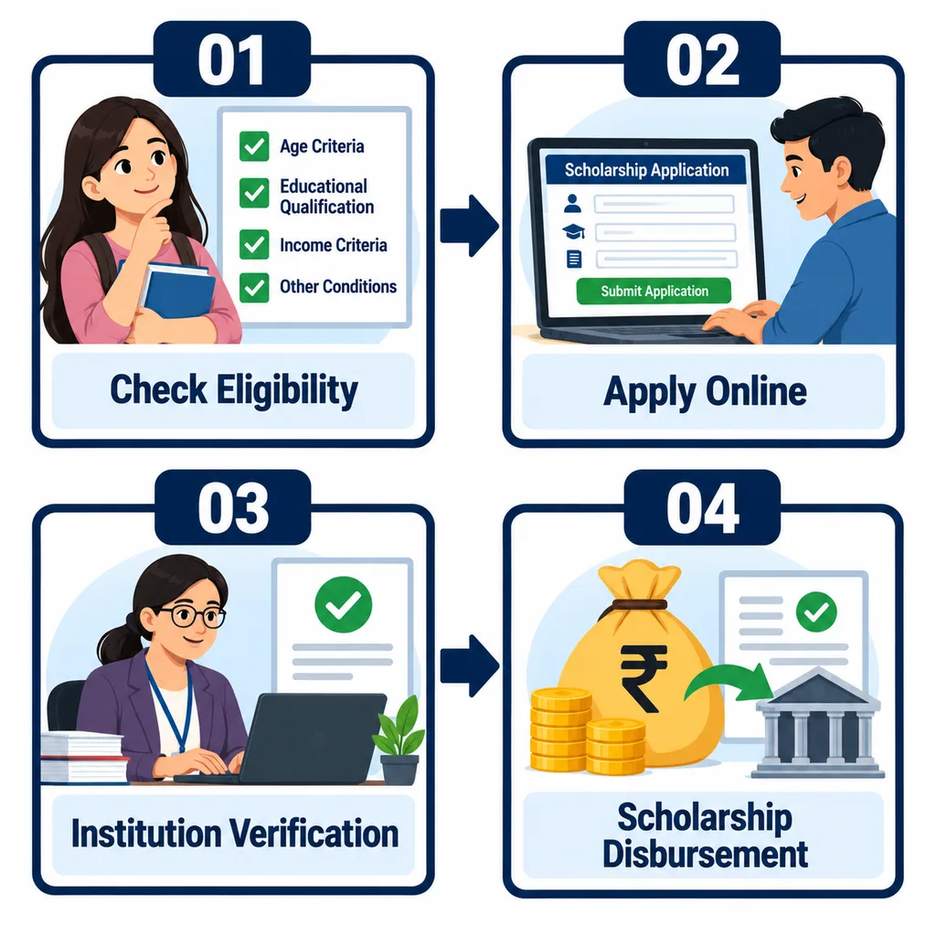 PG Indira Gandhi Scholarship application and verification process