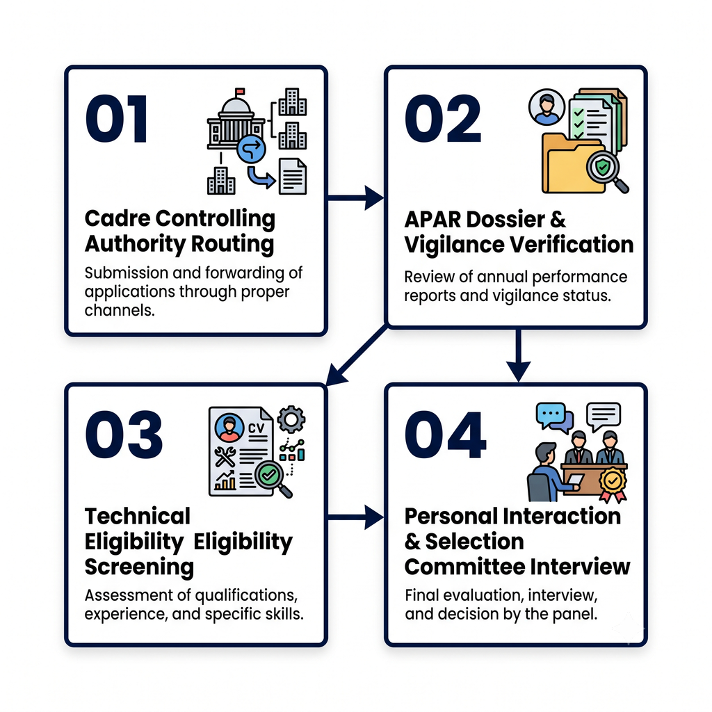 RLDA Deputation Recruitment Selection Process Flowchart Diagram