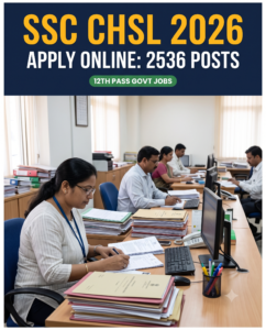 SSC CHSL 2026 recruitment application notice for 2536 vacancies