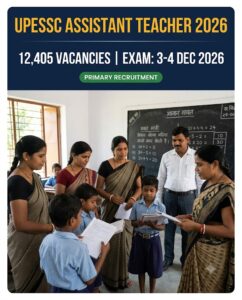 UPESSC Primary Assistant Teacher Recruitment 2026 Application Card